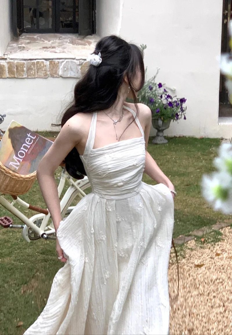 Summer Elegant Evening Party Midi Dress for Women Fashion Slim Princess Embroider Vestidos Female Korean Style Clothes 240319