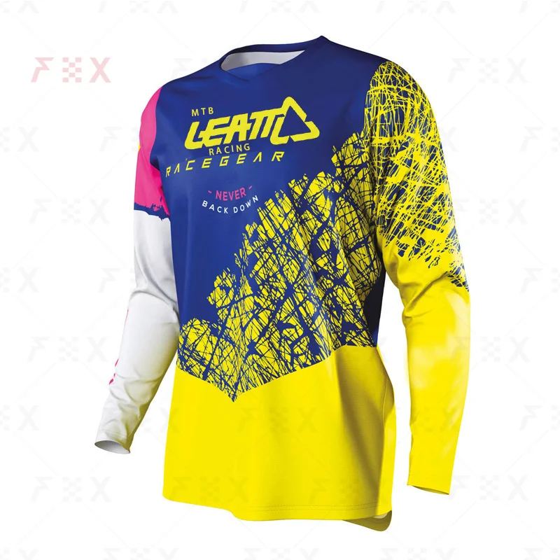 motorcycle mountain bike team downhill jersey MTB Offroad DH bicycle locomotive shirt cross country mountain mtb leatt racing