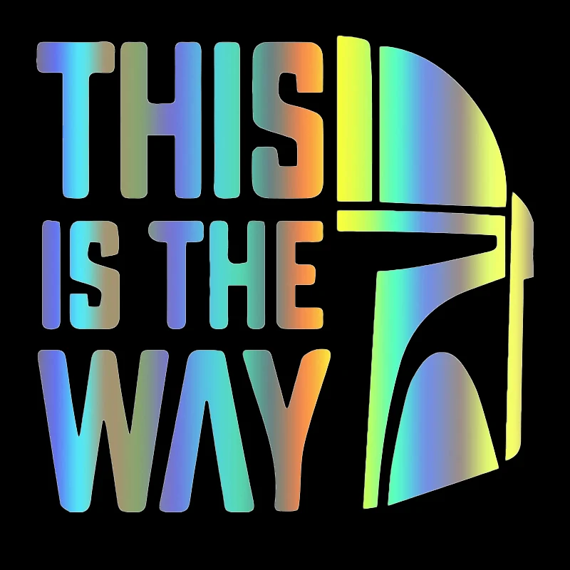 15x14CM Mandalorian Helmet This is the way Vinyl Decal Car Sticker Waterproof Auto Decors For Bumper Rear Window