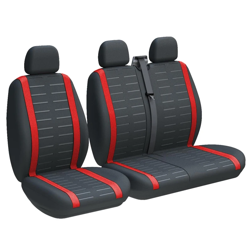 2+1 Van Seat Covers Auto Seat Protector With Airbag Universal For Nissan Primastar For Peugeot Boxer, Expert For Toyota Hiace