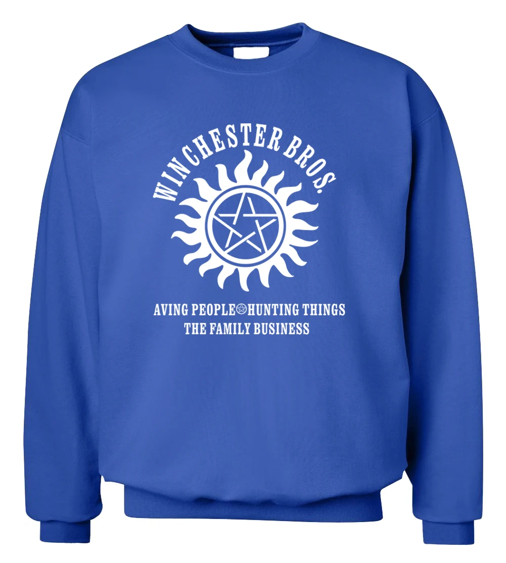 Hot sale Supernatural Winchester Bros men sweatshirt 2023 new fall winter 2025 style new casual men hoodies hipster hip hop streetwear