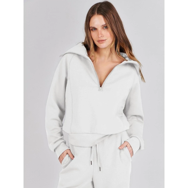 Womens 2 Piece Outfits Sweatsuit Oversized Loose Sweatshirt and Wide Leg Pants Matching Lounge Set Fall Tracksuits