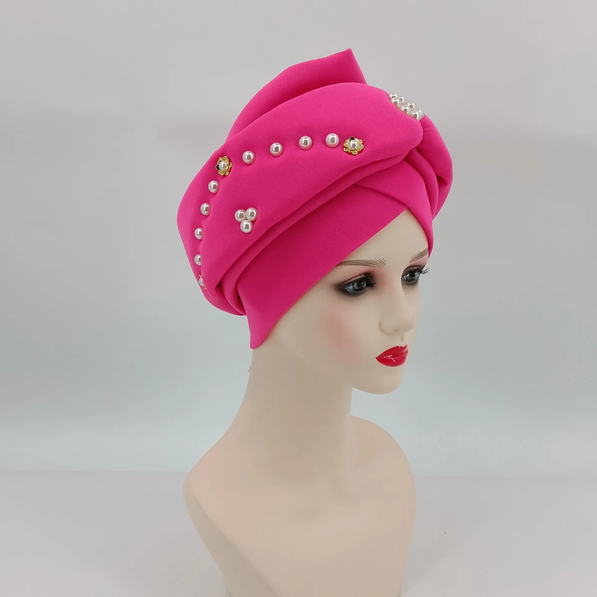 Beautiful Women Dias Bonnets African new Already Made Auto Gele Headties Nigerian 2025 Party Turban Muslim Hijab Cap Headwear