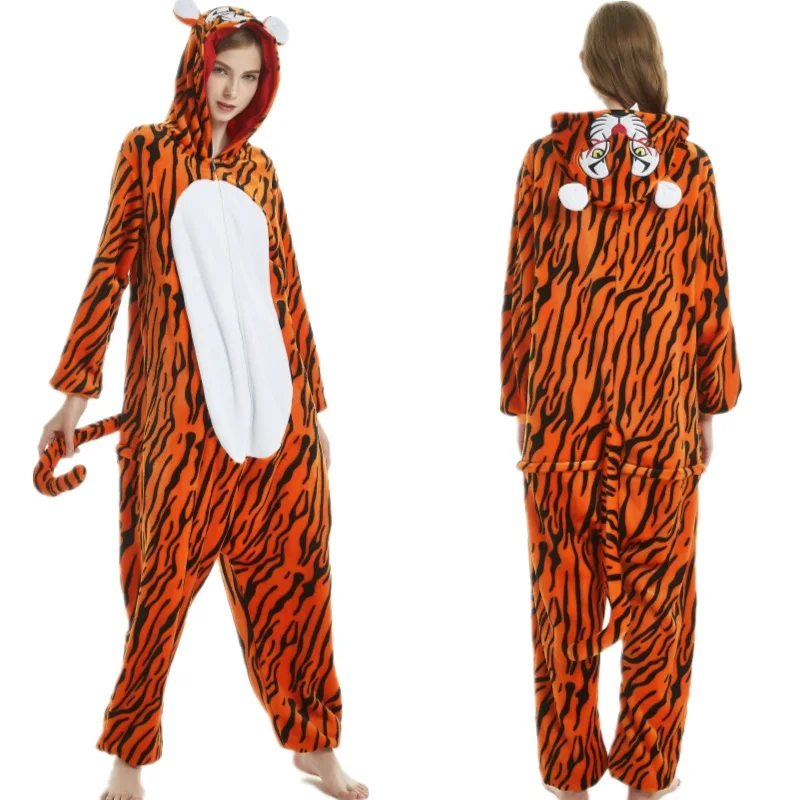 Adults Dinosaur Onesie Jumpsuit Stitch Pajamas Sleepwear Women Men Winter Animal Kigurumi Costume Kids Unicorn Flannel Pyjamas