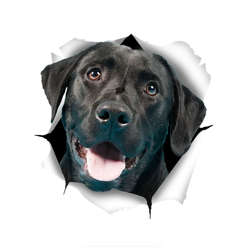 Y228# Car Sticker Black Labrador Waterproof Vinyl Decal Car Accessories Pegatinas Para Coche DIY Car Styling