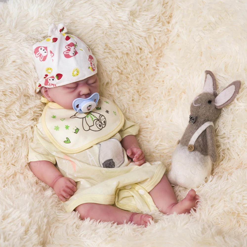 new Rebe Reborn Girl Doll 17 Inches Baby Full Body Silicone Dolls Accompany Reallist 2025 Lifelike Bebes Reborn Dolls 45cm Hot Sale 2022