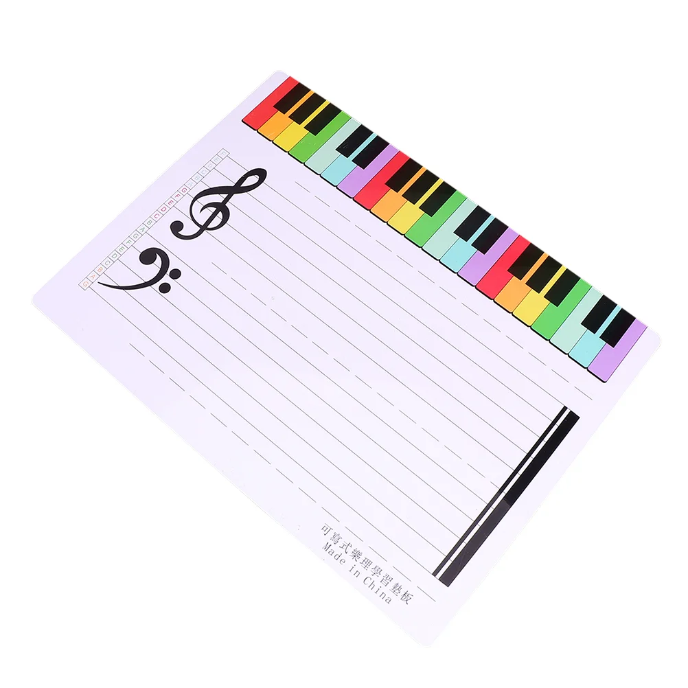 Exercise Board Portable Stave Musical Keyboard Piano 2025 Cards Writable new Staff Whiteboard Note Reusable Music Teaching Boards