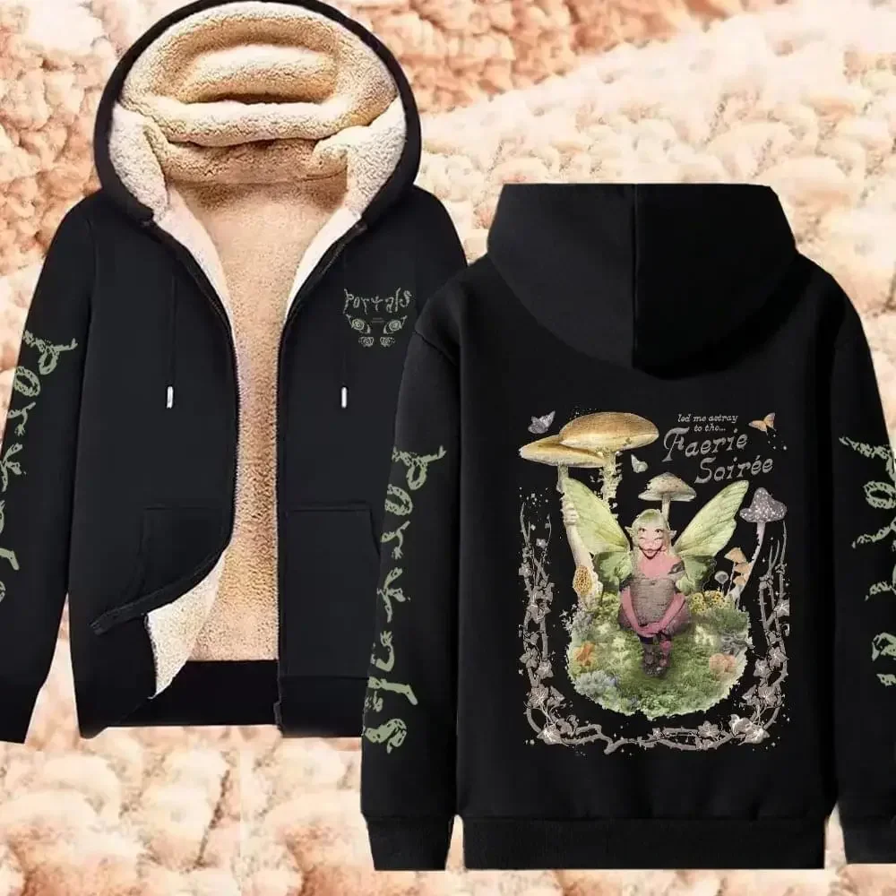 Winter Melanie Martinez Hooded Sweatshirts Melanie Martinez Zipper Sweatshirt Thick Warm Lambwool Hoodies Casual Fleece Jackets