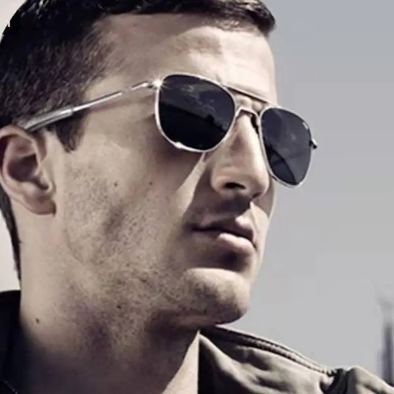 Retro Pilot Polarized Sunglasses Men 2024 Metal Frame Driving Sun Glasses Women Design Anti-Glare Lens Sunglass zonnebril heren