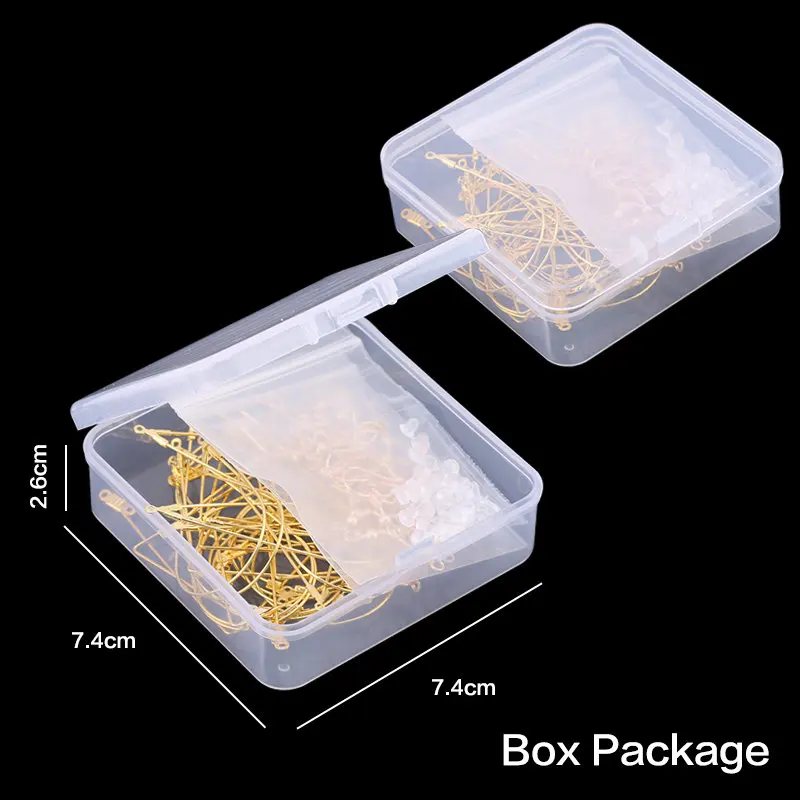 20-108PCS Earring Kit DIY Jewellery Making Supplies Silver Gold Color Copper Hoops Earrings Set with Storage Box Ear Hooks