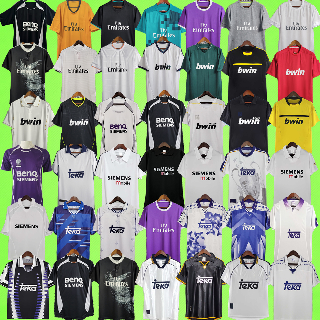 ReAlMadrid Retro Soccer Jerseys 1992-2018: RONALDO RAUL FIGO ZIDANE SUKER R.CARLOS KAKA BALE KROOS