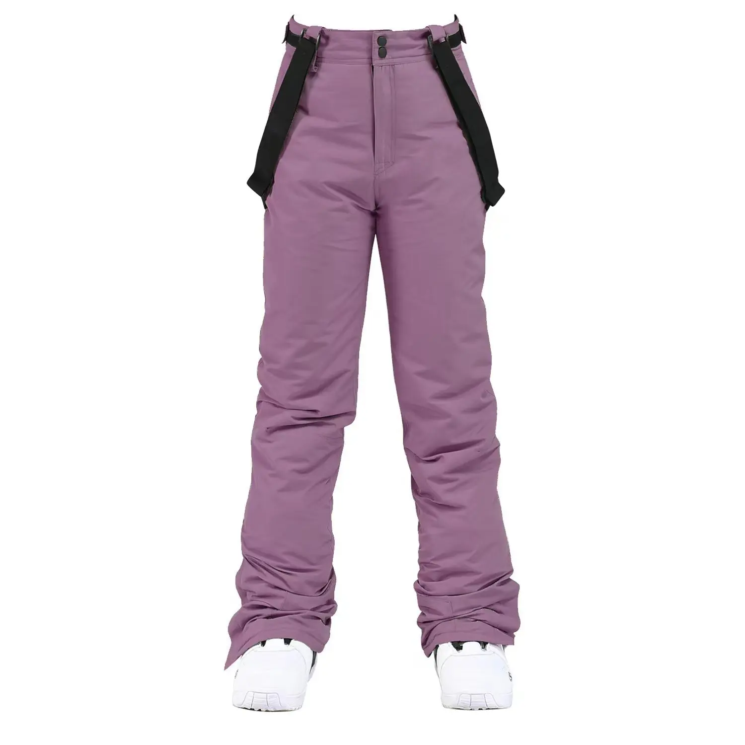 Men Women Ski Pants Windproof Waterproof Winter Thicken Snow Pants Outdoor Sports Snowboarding Couple Strap Trousers Super Warm