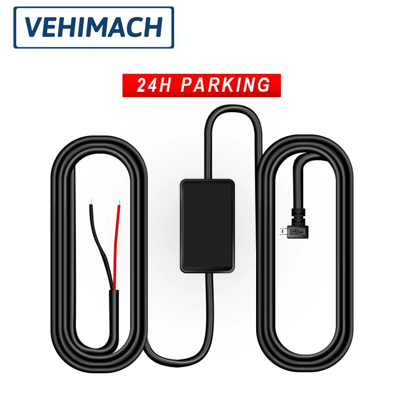 Car Dash Cam Hardwire Kit Micro USB Fuse 24h Parking Monitor Dashcam Wire 12/24V To 5V Universal For Auto Mirror DVR Electronic