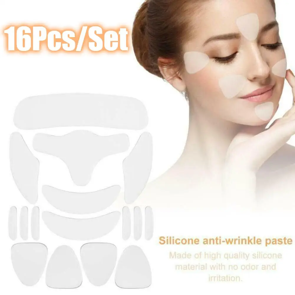 Reusable Silicone Face Wrinkle Patches Anti-wrinkle Face Forehead Cheek Chin Sticker Hypoallergenic Silicone Smoothing Pads