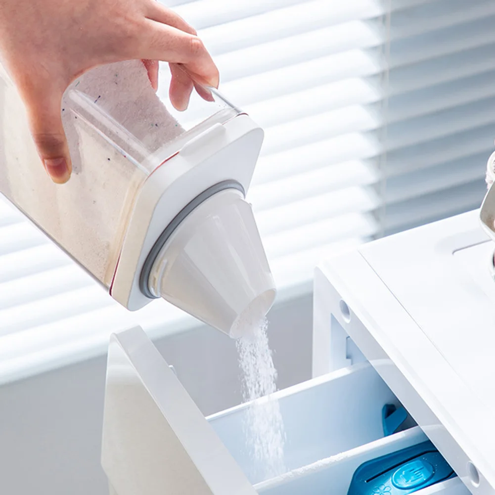 1Pcs Refillable Laundry Detergent Dispenser Empty Tank 700ml/1100ml/1500ml/1900ml For Powder Softener Bleach Storage Container