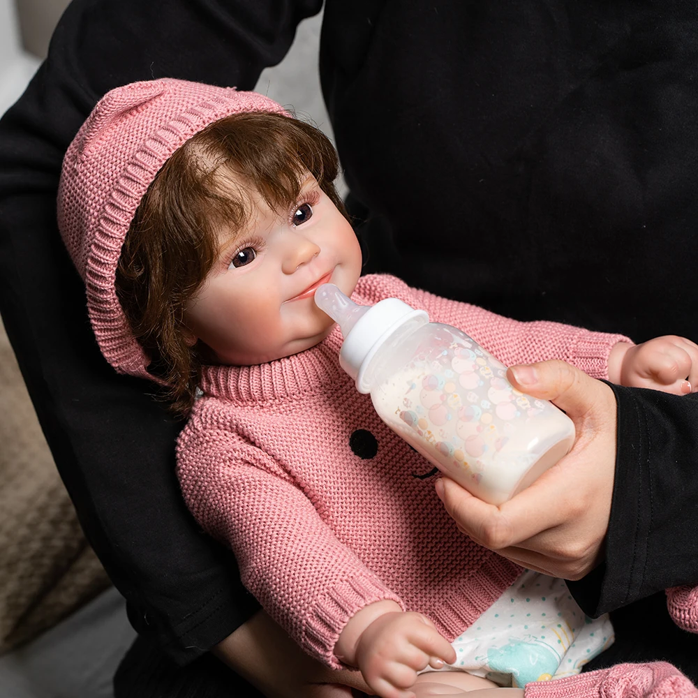45CM Full Body Vinyl Waterproof Reborn Maddie Doll Hand-Detailed Painting with Visible Veins Lifelike 3D Skin Tone