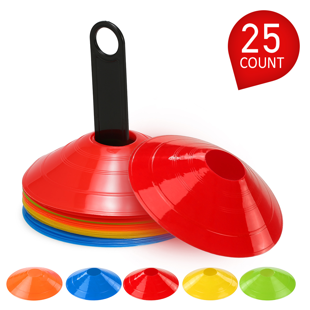 pcs Agility Disc Cone Set Multi Sport Training Space Cones with Plastic Stand Holder for Soccer Football Ball Game