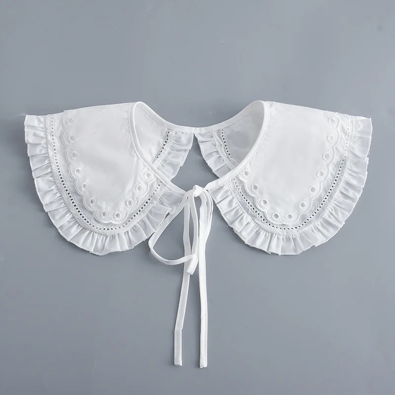 Hollow OUt Detachable Collar 2025 Shawls for Women White Lapel Shoulder Wraps Small Cape Fake Collar Sweater Small Cape new False Collar