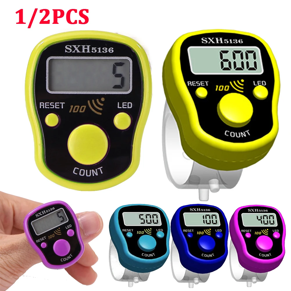 pcs Finger Counter LCD Electric Digital Display Light Tally Marker Sewing Knitting Weave Buddha Pray Soccer 5