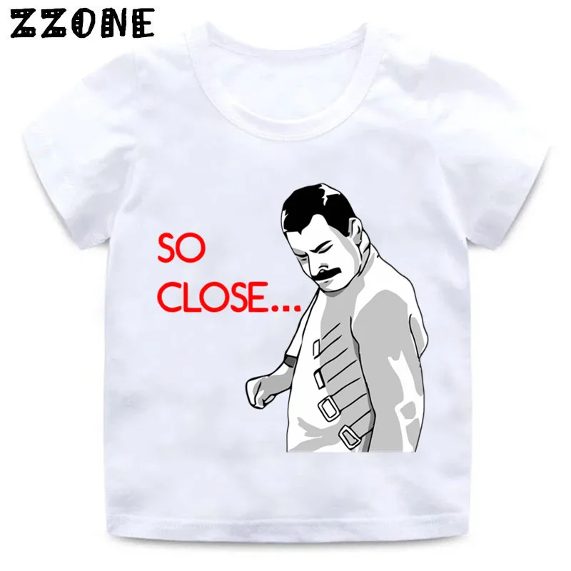 Boys and Girls FREDDIE MERCURY Rock Band new Queen 2025 Print T shirt Kids Funny Clothes Enfant Summer White Tee shirt