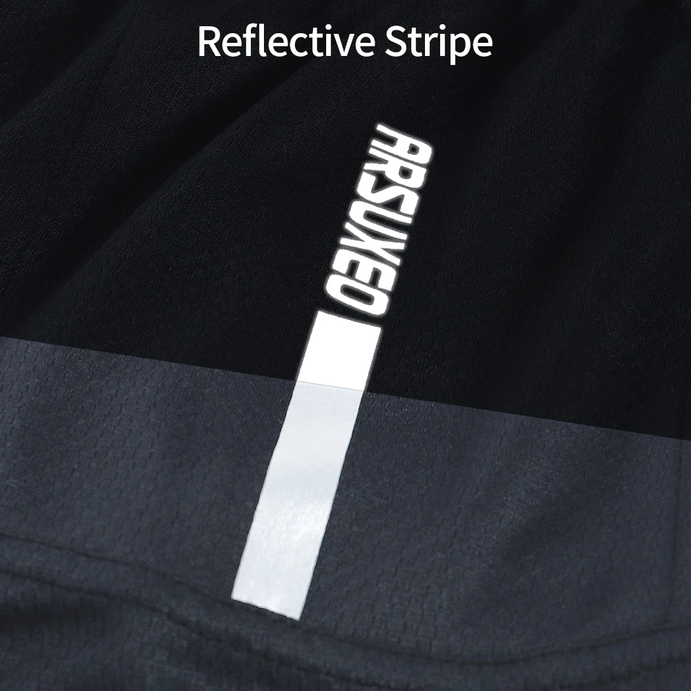 ARSUXEO Men s Cycling Jersey Long Sleeve Slim Fit MTB Bike Road Biking Bicycle Clohting Male Shirt Breathable