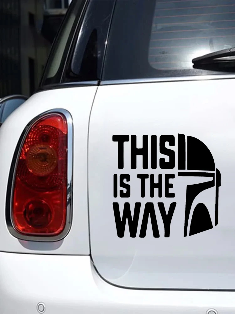 15x14CM Mandalorian Helmet This is the way Vinyl Decal Car Sticker Waterproof Auto Decors For Bumper Rear Window