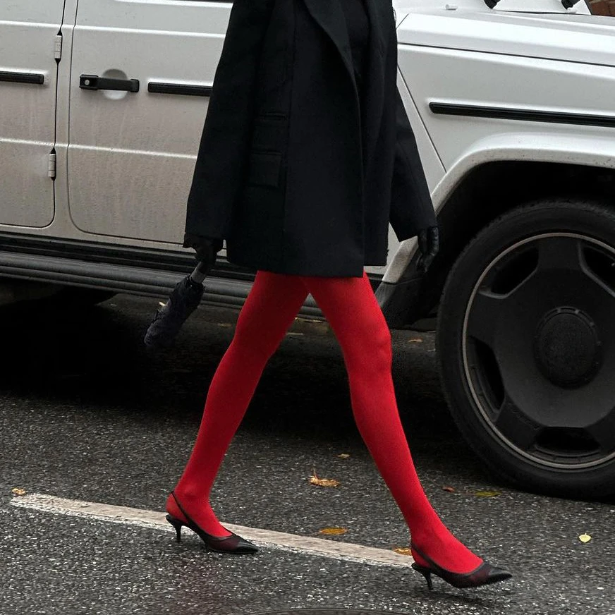 Red Warm Tights 2024 new New Erotic 2025 Underwear Sexy Costumes Female Veet Bottom Winter Leggings Women's Pantyhose for Winter Spring
