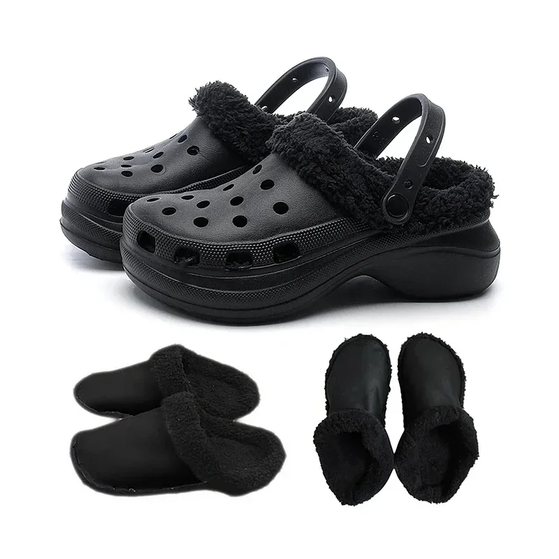 Warm Winter Ankle 2025 Sock Croc Shoe Charms Thicken Plush Insole for Women Men Shoe Covers Removable Plush Liner Croc Shoes Insoles