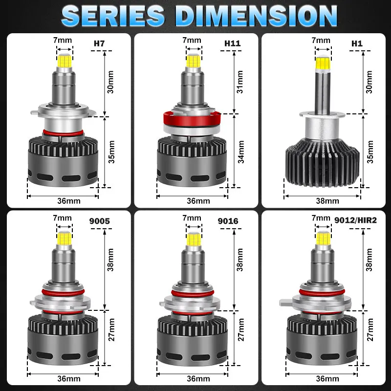 H11 H1 H7 LED 360 Canbus Car Headlight HB3 HB4 HIR2 9005 D2S D2H D4S Bi Led Bulb Motorcycle Accessories 88000LM 6000K 4300K HLXG