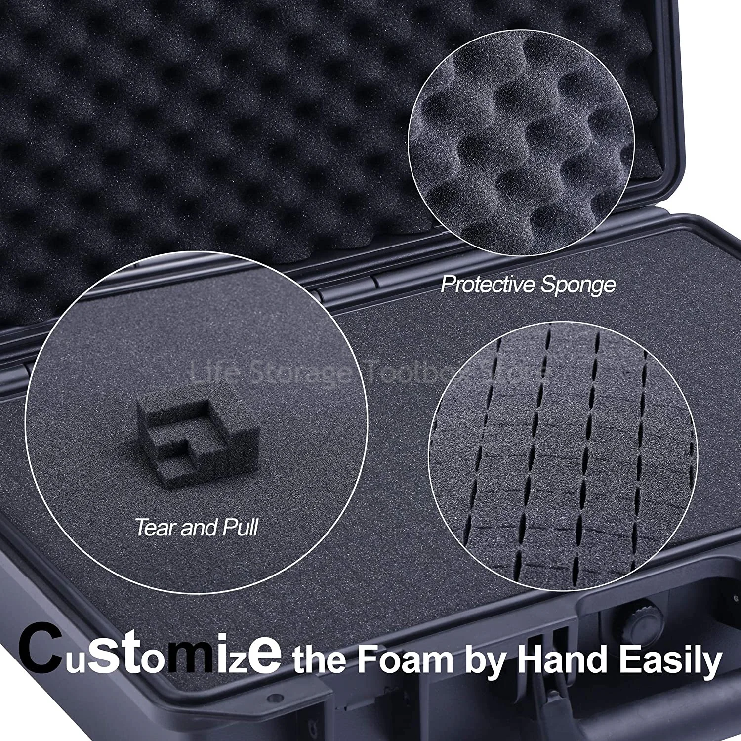 Waterproof Hard Carry Case Bag Portable Toolbox Safety Instrument Tool Box Impact Resistant Large Hard Case Box Sealed Tool Box