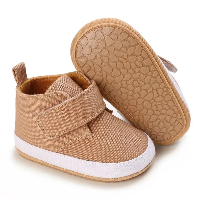 new Meckior Four Seasons Hundred Baby Canvas Shoes Newborn First Day Shoes 2025 Rubber Bottom Anti-slip Baby Boys Girls Sneakers