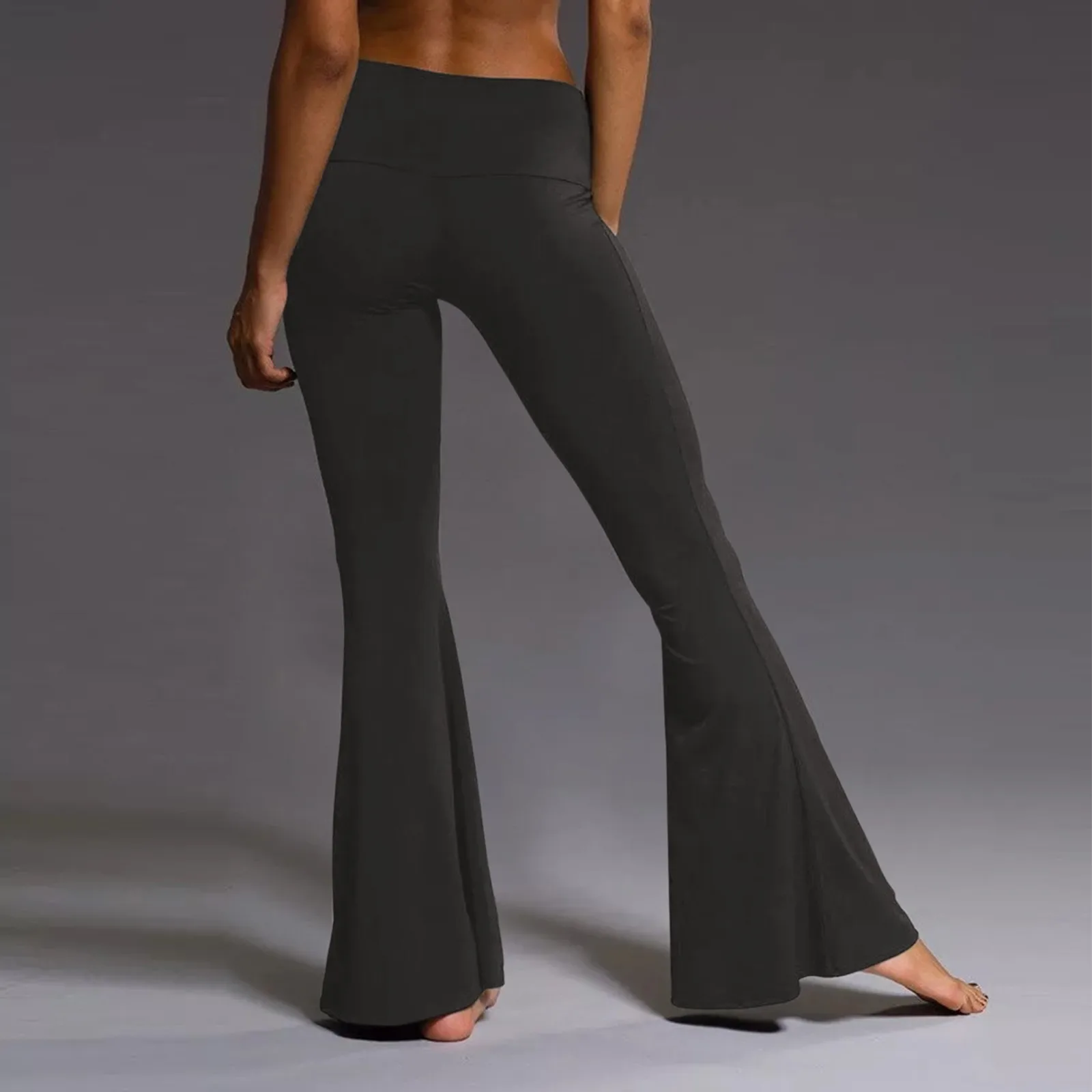 New In Workout Leggings For Women High Waist Wide Leg Palazzo Bell Bottom Yoga Pants Flare Pants Trousers Pantalones De Mujer