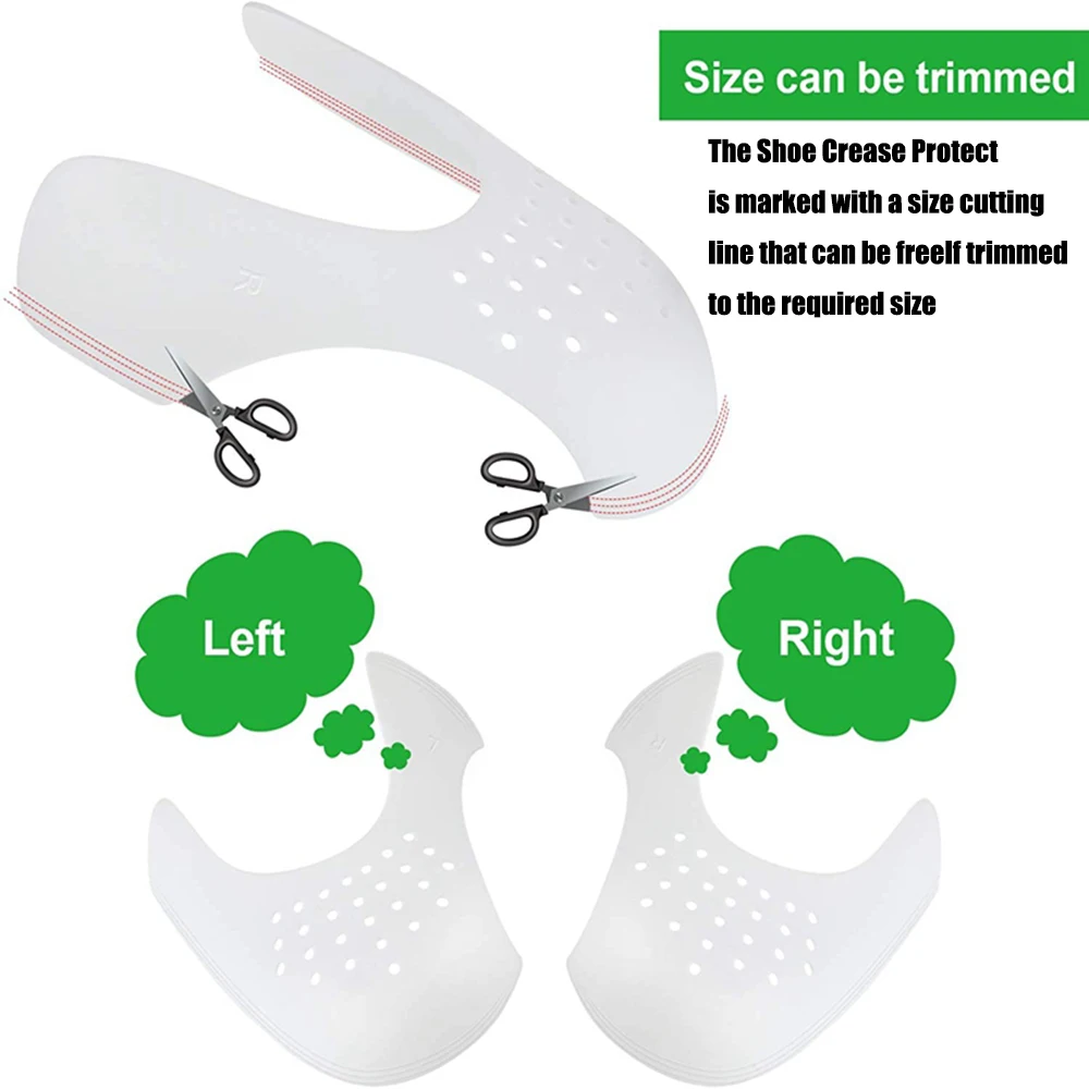 6Pairs Shoes Anti Crease Protector for Sneakers Toe Caps Sports Support Crease Guard for Sneaker Anti-wrinkle Shoe Stretcher