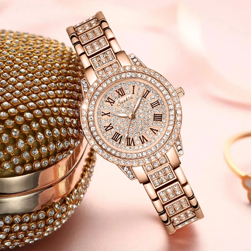 LIGE New Watch For Women Sunkta Brand Luxury Women Watch Creative Steel Waterproof Women Quartz Wristwatches Relogios Feminino