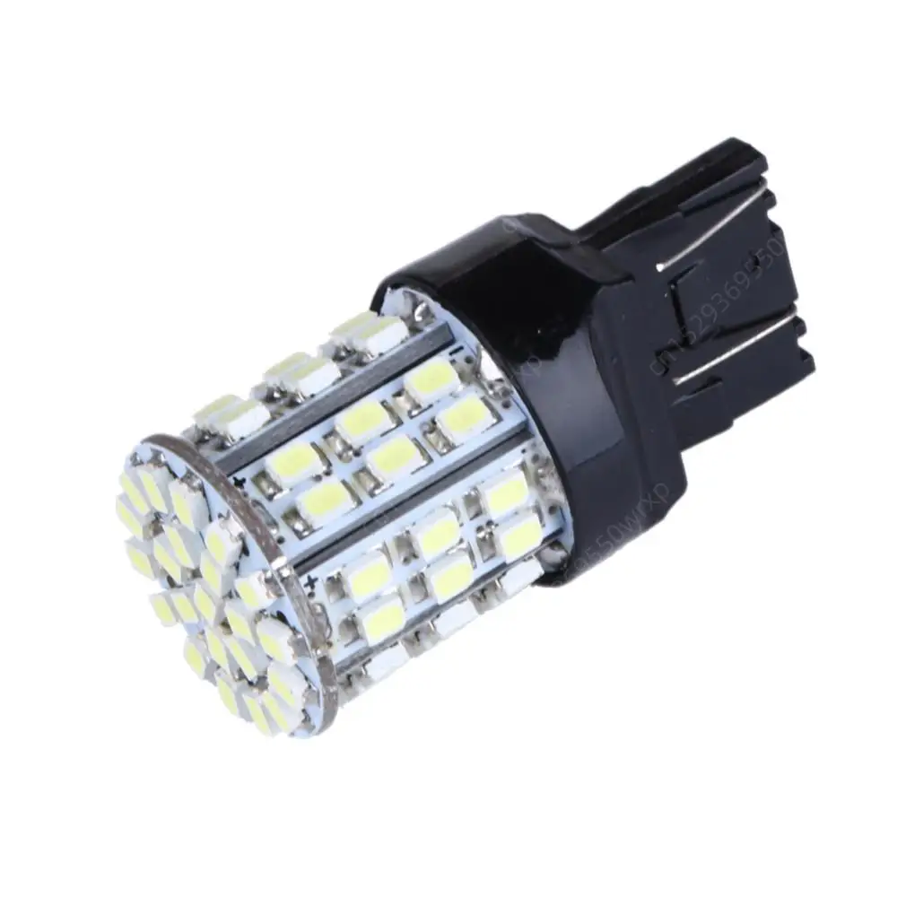 7443 2-8pcs W21W T20 7440 LED 64-SMD 1206 LED for Car Bulbs 12V Brake Signal Lamp Brake Reverse Parking Light 64-SMD White smile
