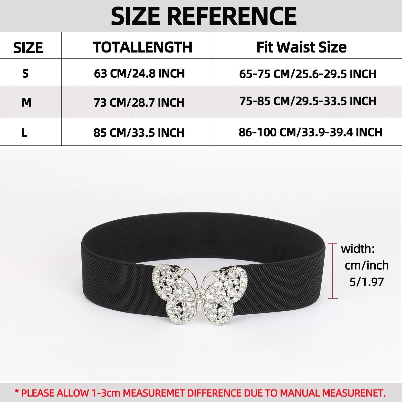 Rhinestone Strass Sier Butterfly Elastic women s belts Waist Decorative Girdle Corset For Lady Multisize banquet Wedding dress