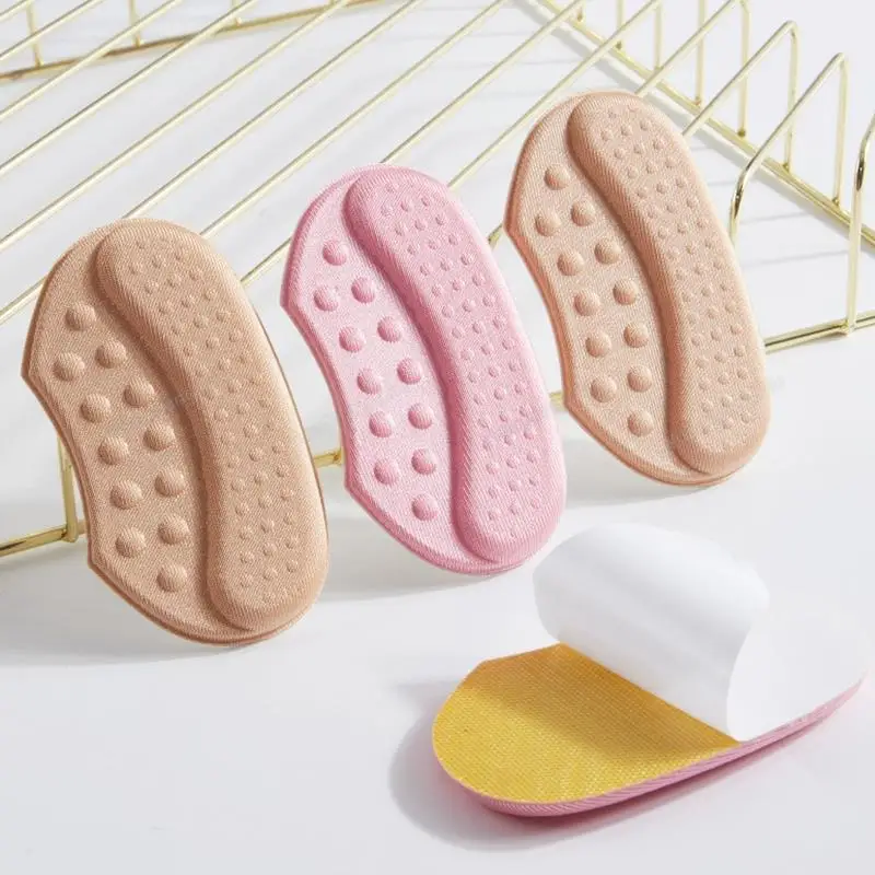 Shoe High Protectors Heel Heel Sticker Adjust Size Heel Pads Liner Grips Pain Relief Insoles for Feet Antiwear Anti-Slip Inserts smile