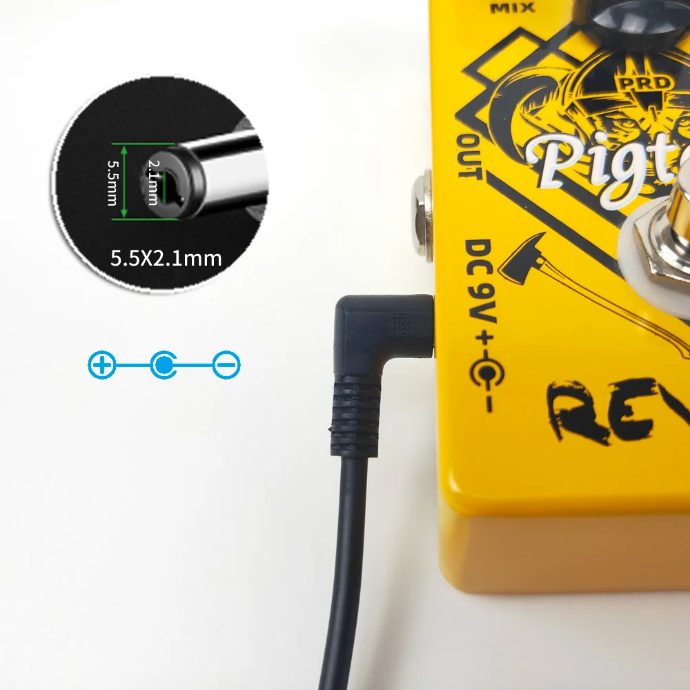 Power Cord DC 5.5 x 2.1mm Guitar Pedal Cables Electric Guitars Accessories