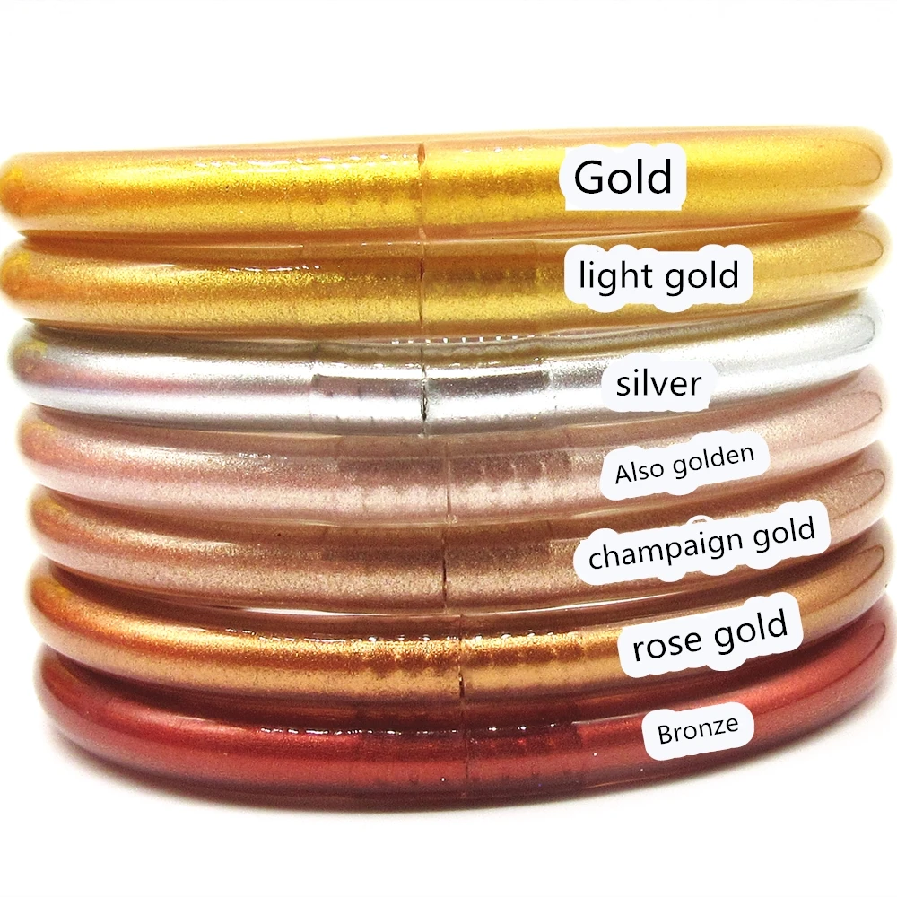 7pcs/Set Tibetan Buddha Girl Bangle Thailand Monk Mantra Buddhist Bracelet Mix Colors Jelly Bangle Friendship Bracelet For Women
