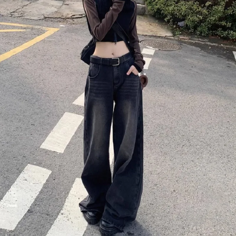 Baggy Jeans Women 2023 Women's Pants Blue Vintage Jeans Woman High Waist Streetwear Female Straight Leg Jeans Y2k Korean Fashion