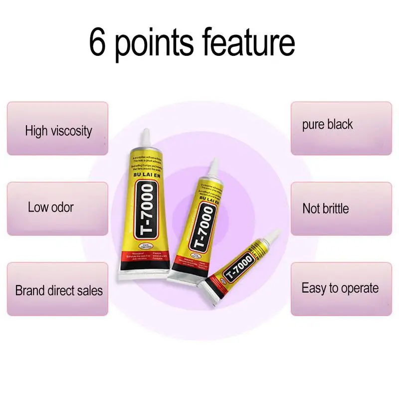 15/50ML T-7000 Glue Black Contact Adhesive Car Beauty Glue LCD Display Frame Mobile Phone Screen With Tip Bonding Glass Repair