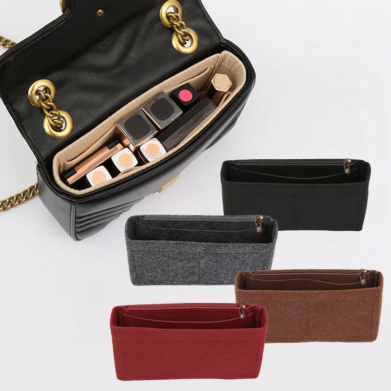 Felt 2025 Insert Bag Zipper Makeup Organizer Handbag Toiletry Travel Inner Purse Pouch Portable Fit Cosmetic new Bags Storage Liner Tote