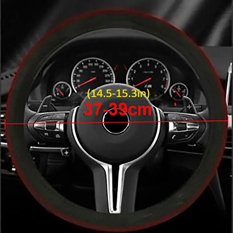 V Heated Steering Wheel Handle Cover Auto Interior Heating Plush Universal Car Accessories Fit Diameter cm