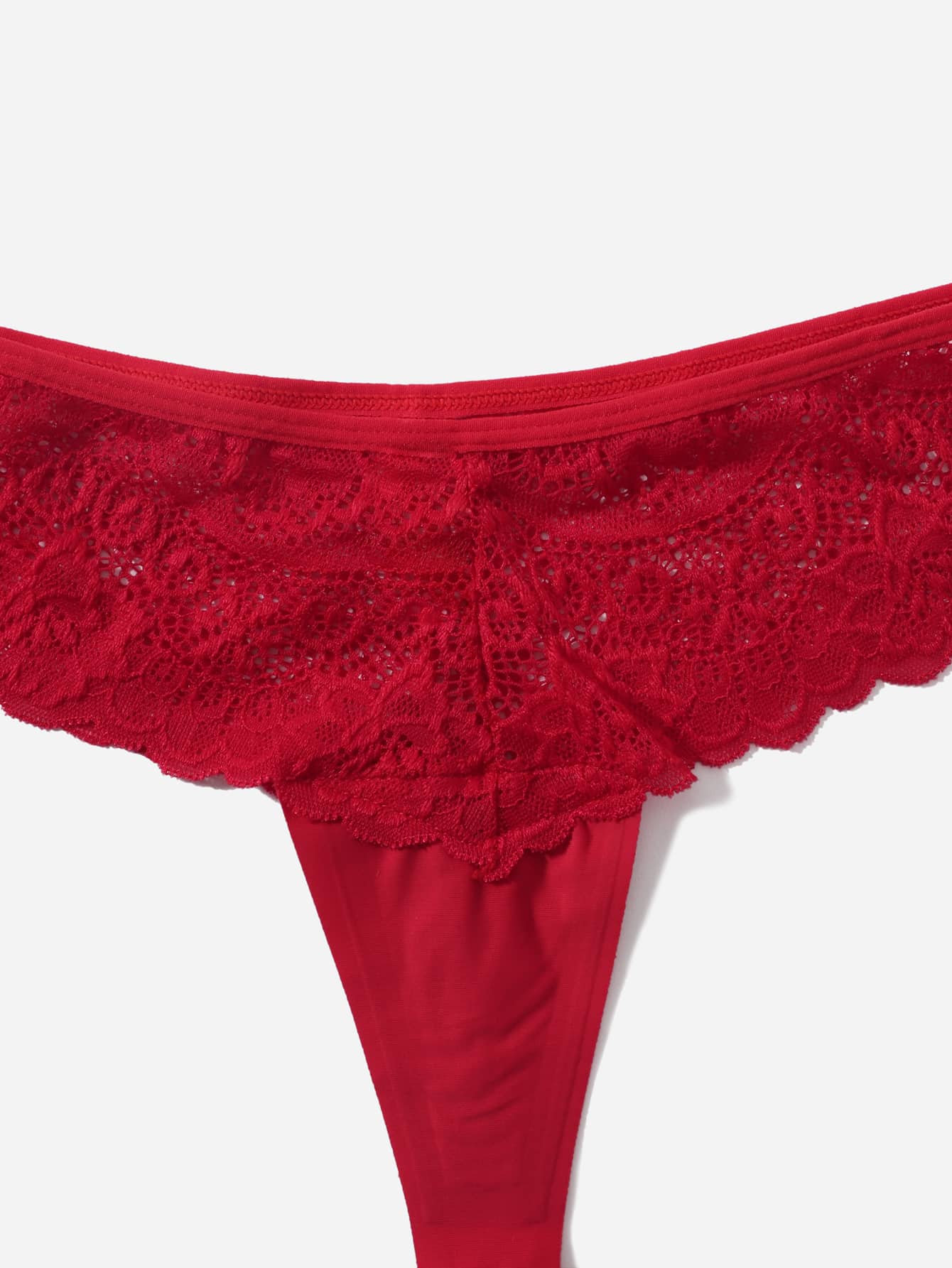 Beautiful Lace Sexy Women Red and black Panties Low-Waist Underwear Thong Female T-back C850