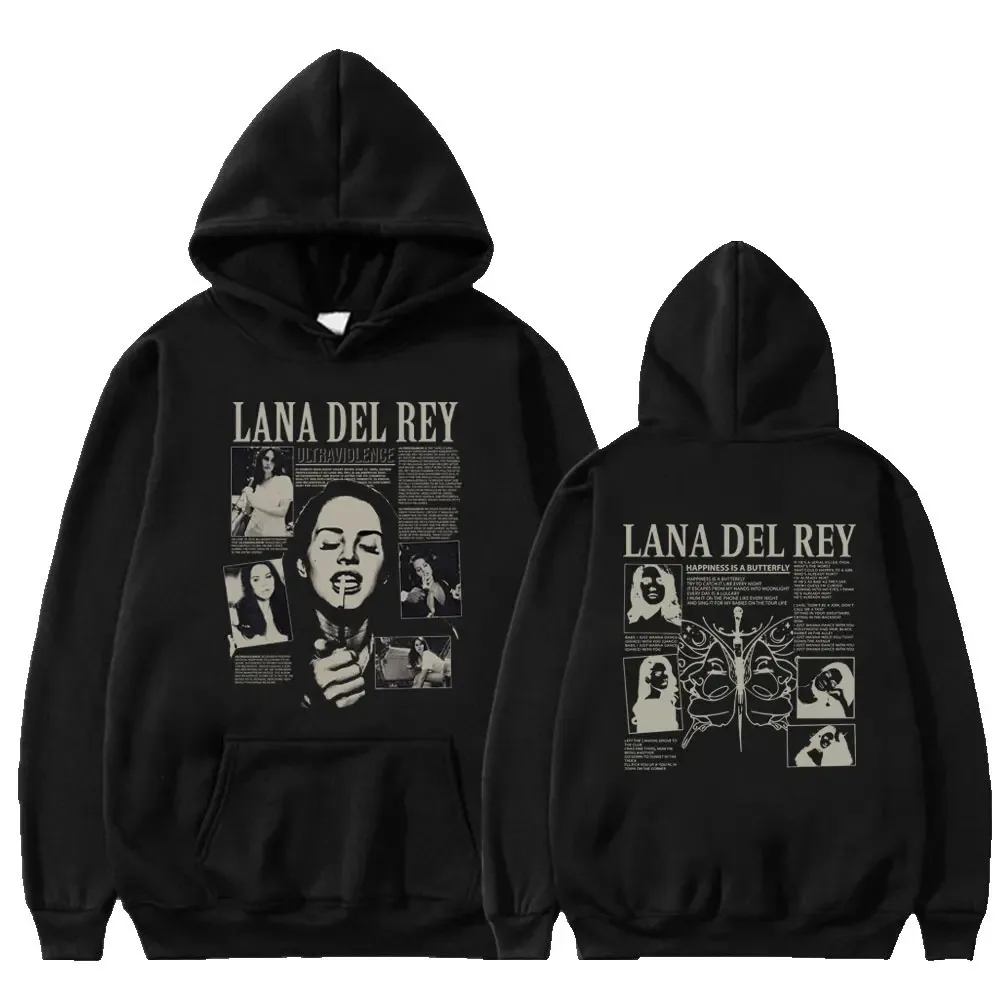 Music Album Print Men Hoodies Singer Lana Del Rey Ultraviolence Women Hip Hop Vintage Sweatshirts Oversized Streetwear Unisex