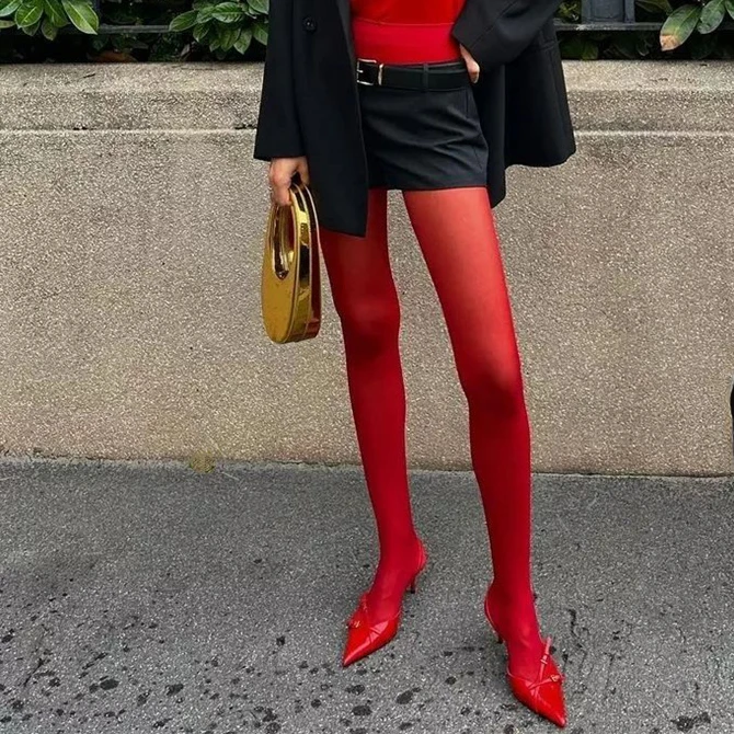 Red Warm Tights 2024 new New Erotic 2025 Underwear Sexy Costumes Female Veet Bottom Winter Leggings Women's Pantyhose for Winter Spring