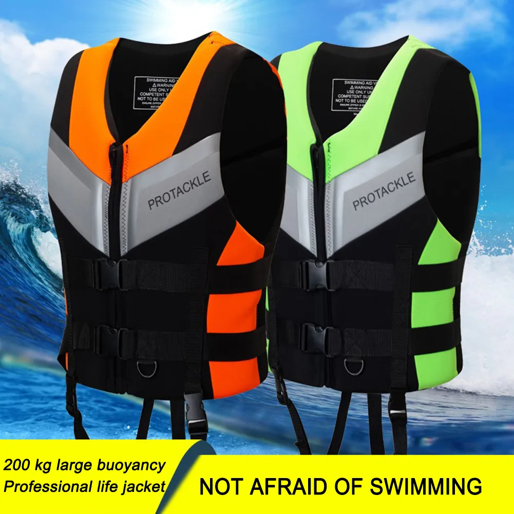 Neoprene Life Jacket For Adults Buoyancy 2025 Drifting Safety Life Vest Safety Buckle Jackets Floating new Foam for Surfing Sailboard