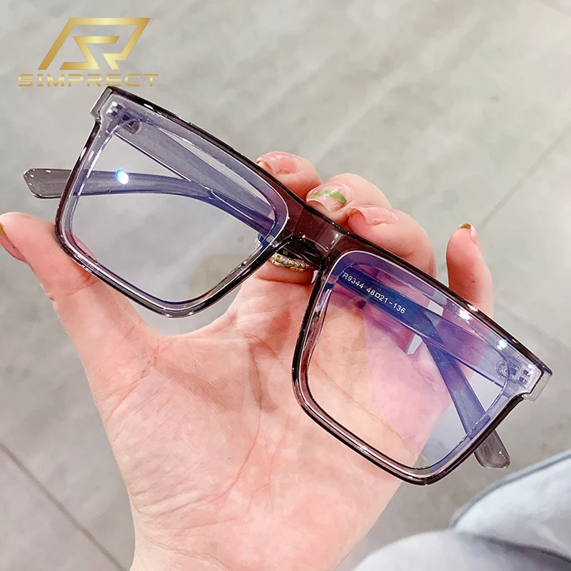 SIMPRECT Anti Blue Light Polarized Sunglasses For Men 2023 Luxury Brand Designer Vintage Retro Square Driving Sun Glasses Women