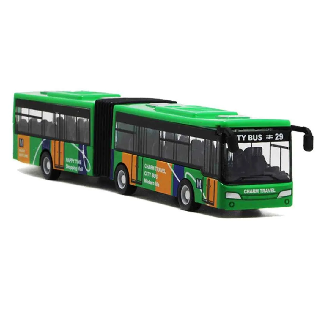 Blue/Red/Green 1:64 18cm Baby Pull Back Shuttle Bus Diecast Model Vehicle Kids Toy New