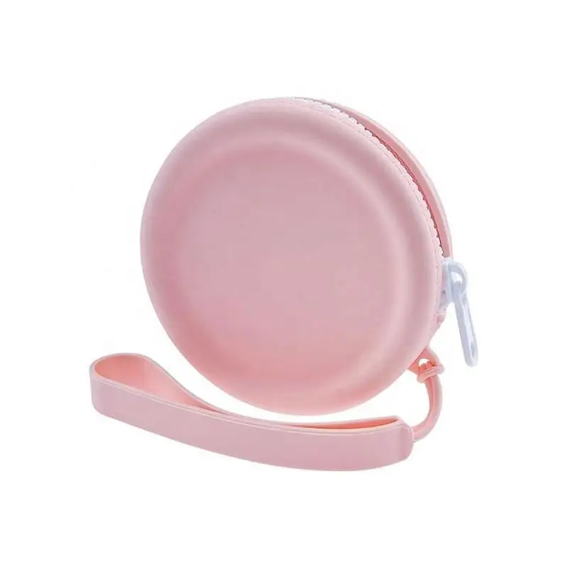 1pc Coin Wallet Keychain Korean Cute Women Pendant Silicone Round Coins Bag Small Girls Key Bag Mini Purse Kid Gift Storage Bags